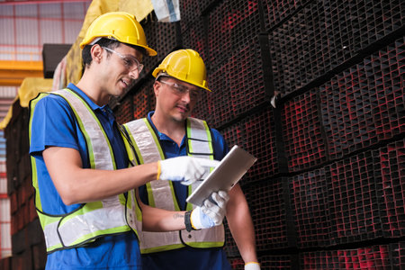 Team of Engineer working in the factory.