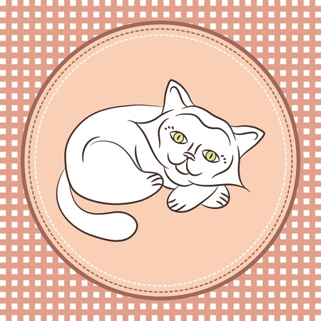 Cute little kitten is sleepingのイラスト素材