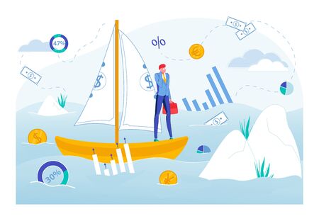 Business Growth Financial Development Strategy.のイラスト素材