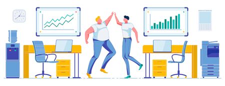 Business Analytics Team Celebrate Financial Growthのイラスト素材