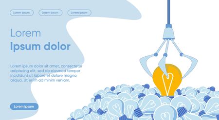 Good Idea Choice Flat Landing Page Vector Templateのイラスト素材