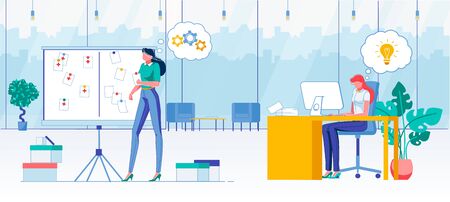 Work Task Accomplishment Flat Vector Illustration