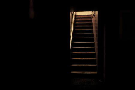 Dark staircaseの写真素材