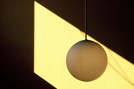 Lamp hanging from the roof