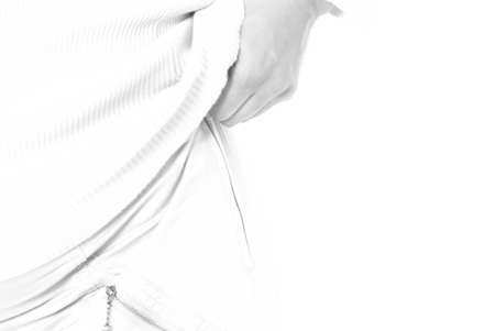 Pulling up the pantsの写真素材