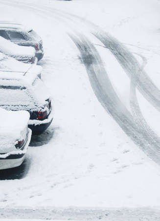 Winter trafficの写真素材