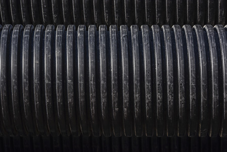 Black pipe for water system photoの写真素材