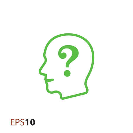 Question in mind icon for webのイラスト素材