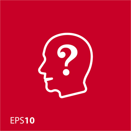 Question in mind icon for webのイラスト素材