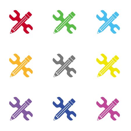 Minimalistic edit settings icon for webのイラスト素材