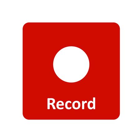 Record icon for web and UIのイラスト素材