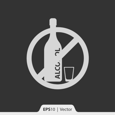 No alcohol vector icon for web and printのイラスト素材