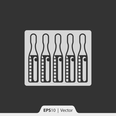 Ampule vector icon for web and printのイラスト素材