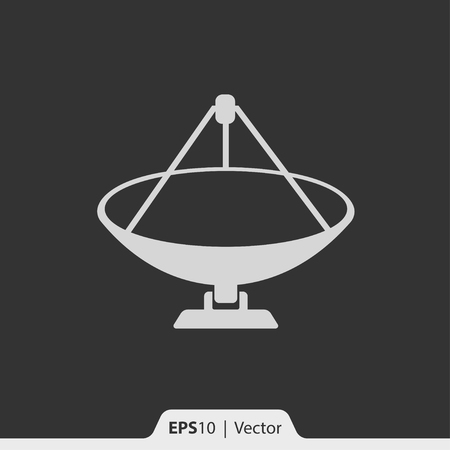 Satellite antenna vector icon for web and printのイラスト素材