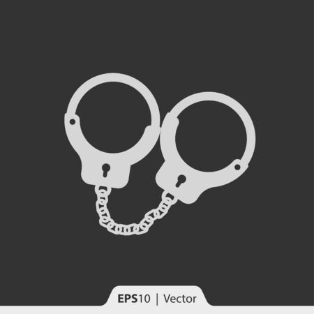 Handcuffs vector icon for web and printのイラスト素材