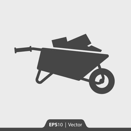 Wheelbarrow vector icon for web and printのイラスト素材