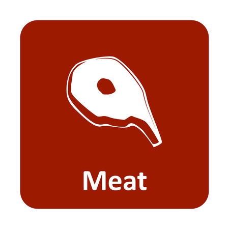 Meat slice vector icon for web and printのイラスト素材