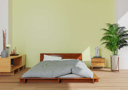 Mockup wall in living room . copy spaceの写真素材