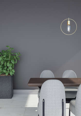 minimal interior style poster Mock up the living room wall with modern sofa and decorations in the...