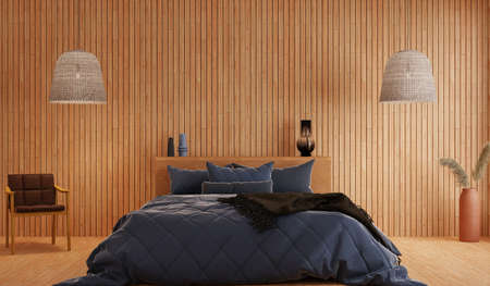 minimal room and decoration copy space - wall. 3D rendering.の写真素材