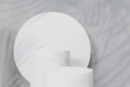 3d rendering Minimal product display on concrete background. podium. Concept scene stage showcase for new product, promotion sale, banner, presentation, cosmeticの写真素材