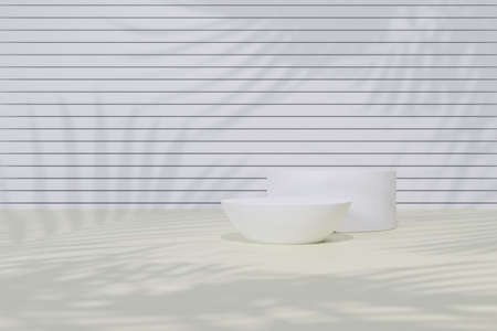 3d rendering Minimal product display on neutral background. podium. Concept scene stage showcase for new product, promotion sale, banner, presentation, cosmeticの写真素材