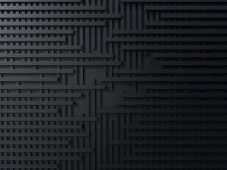 Black abstract background, Grunge surface,Modern shape concept, 3d Rendering.の写真素材