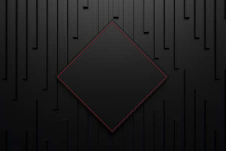 Copy space square background. Cosmetics or beauty product promotion mockup. Natural rough silver grey, step pedestal. Trendy minimalist banner, 3D rendering.の写真素材