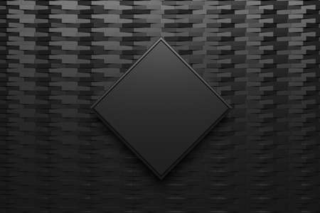 Copy space square background. Cosmetics or beauty product promotion mockup. Natural rough silver grey, step pedestal. Trendy minimalist banner, 3D rendering.の写真素材