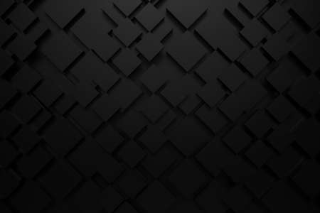 Black abstract background, Grunge surface,Modern shape concept, 3d Rendering.の写真素材