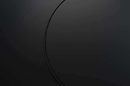 opy space circle background. Cosmetics or beauty product promotion mockup. Natural rough silver grey, step pedestal. Trendy minimalist banner, 3D rendering.の写真素材