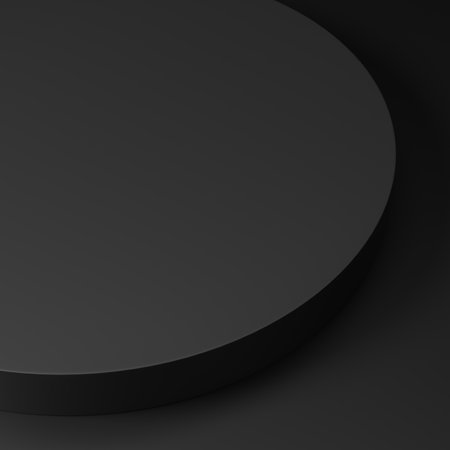 Copy space circle background. Cosmetics or beauty product promotion mockup. Natural rough silver grey, step pedestal. Trendy minimalist banner, 3D rendering.の写真素材