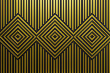 Gold and Black abstract background, Grunge surface,Modern shape concept, 3d Rendering.の写真素材
