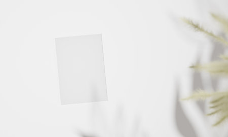 Topview with colorful background snd tree stand or podium on advertising display with blank backdrops. 3D rendering.の写真素材