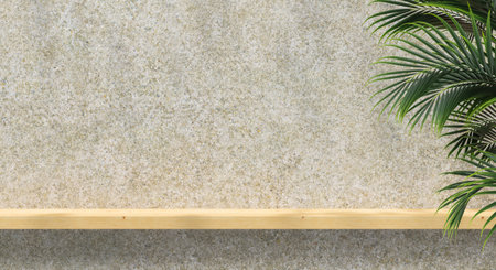 3d podium with shadow and texture wall for product presentation. 3D rendering.