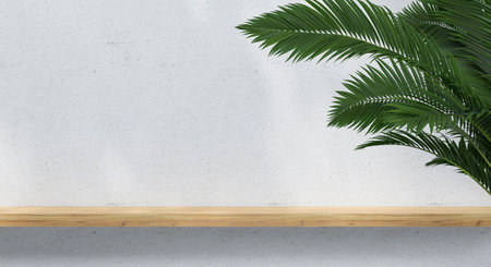 3d podium with shadow and texture wall for product presentation. 3D rendering.の写真素材