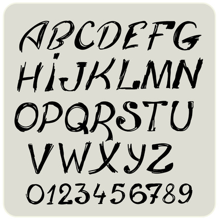Hallowen Hand drawn Alphabet Grange Set Vectorのイラスト素材