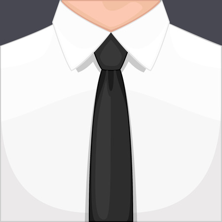 A man dressed in a tie. Digital vector illustration. Flat designのイラスト素材