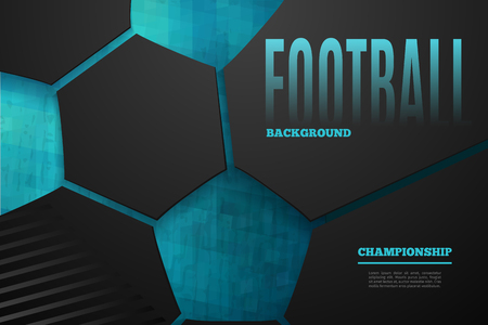 Abstract football background with place for the text on dark background. Football championshipのイラスト素材