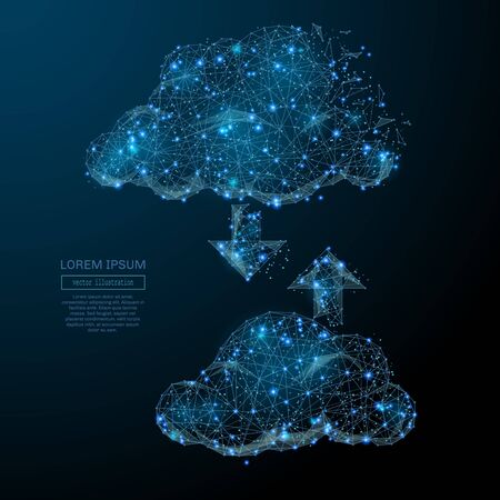 Glowing clouds icon.のイラスト素材