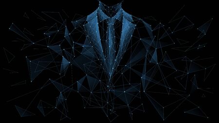 Business career collapse concept.のイラスト素材