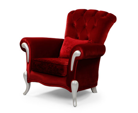 Classic armchair isolated on white background. corner viewの写真素材