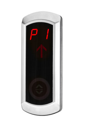 Elevator buttons panel  isolated on white background.
Electronic control panel , security keypad .