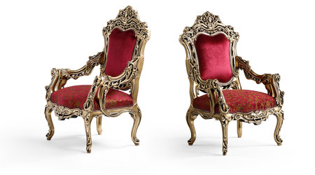 classic armchair isolated on white background .different angleの写真素材