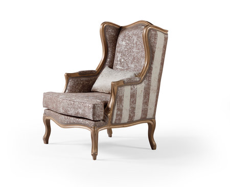 Armchair isolated on a white background. 3d render image.の写真素材