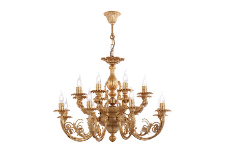 Classic chandelier isolated  on a white backgroundの写真素材