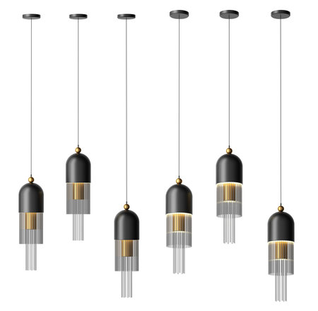 3d render Modern chandelier. isolated on backgroundの写真素材