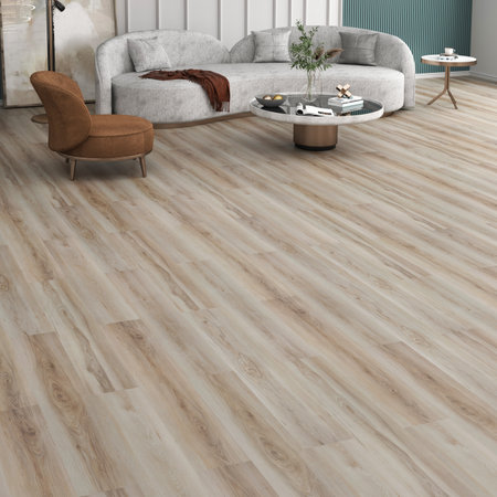 Show parquet in modern interior. Modern interior with wooden parquet and modern furnitureの写真素材