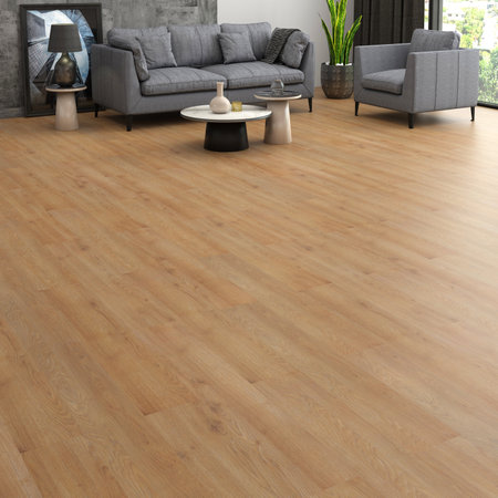Show parquet in modern interior. Modern interior with wooden parquet and modern furnitureの写真素材