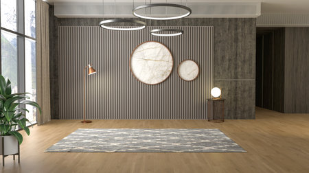 Empty interior room 3d Render. Modern interior design .の写真素材
